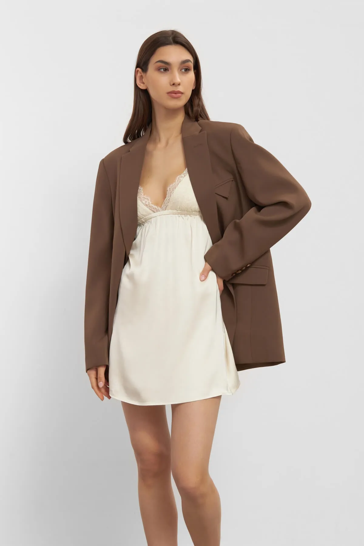 Ama Lace Dress - Nude