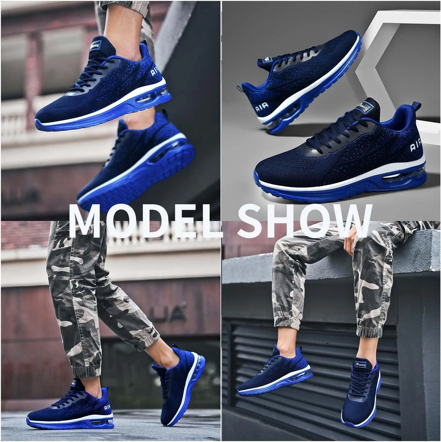 AUPERF Men's Air Running Shoes Lightweight Breathable Workout Footwear Walking Sports Tennis Sneaker