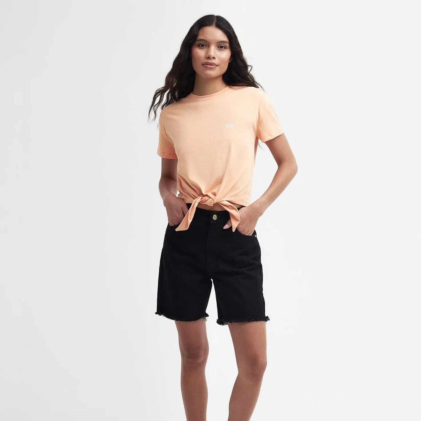 Barbour International Soules T-Shirt in Peach Melba