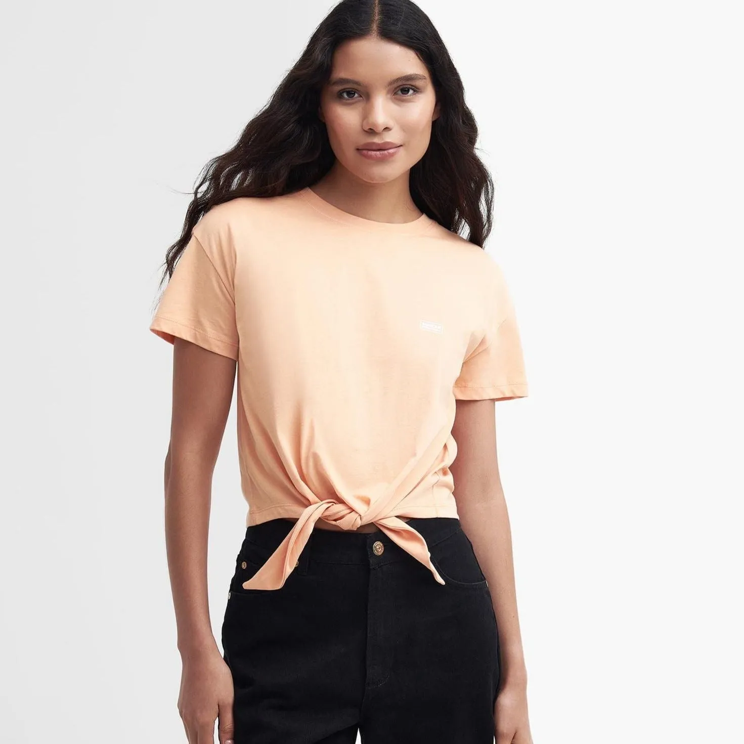 Barbour International Soules T-Shirt in Peach Melba