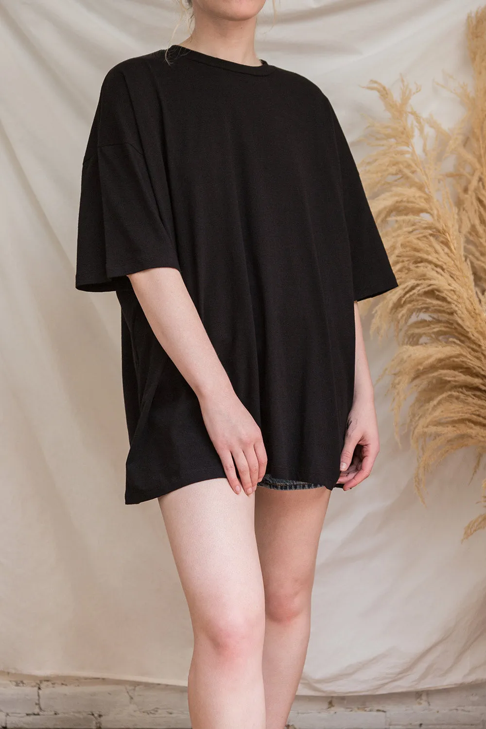 Beaurice Pink | Oversized T-Shirt w/ Round Collar