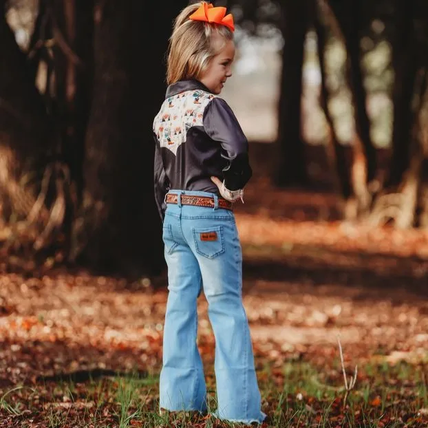 Black Vintage Pearl Snap Shirt Toddler (6-7T)