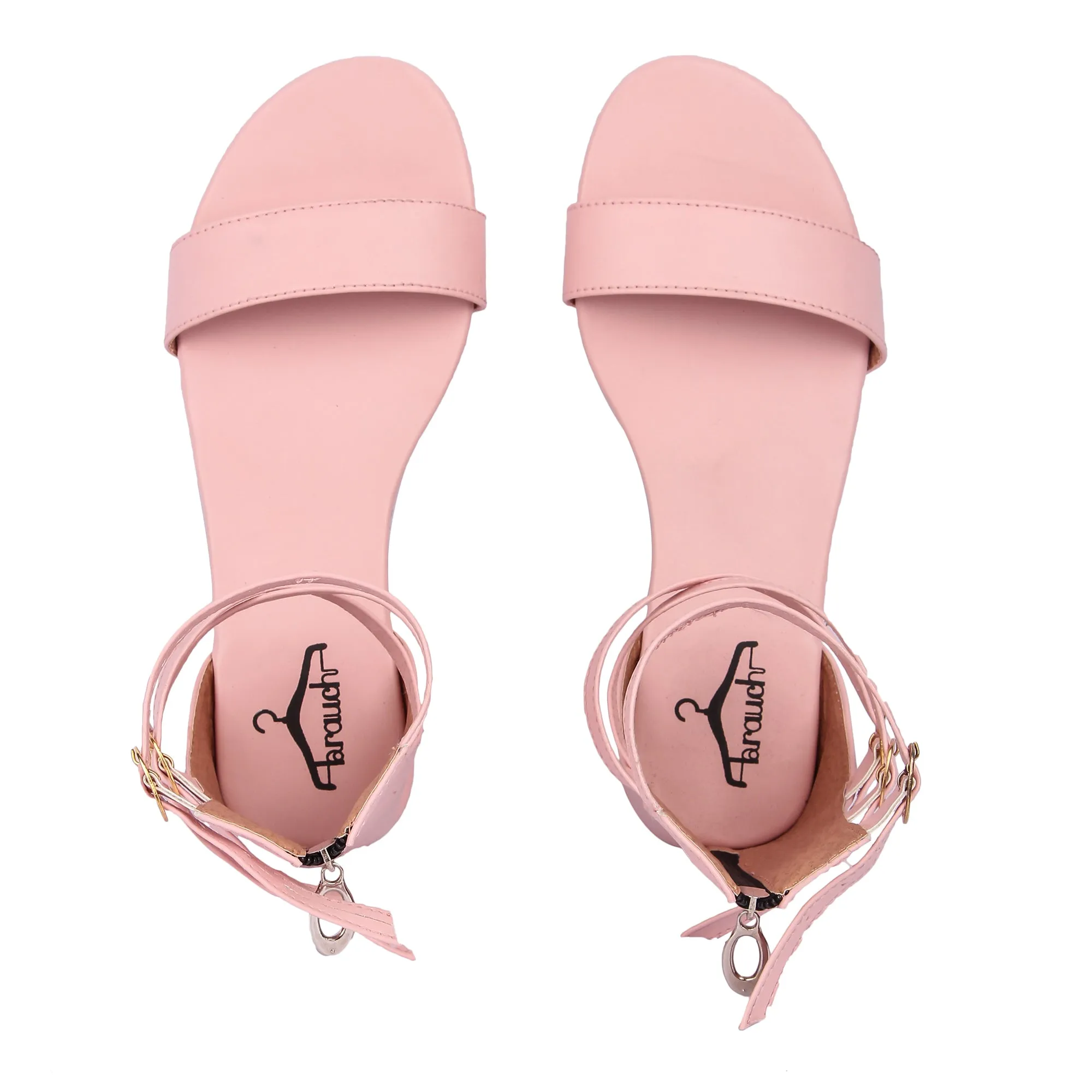 Brauch Women's Pink High Multi Strap Sandal