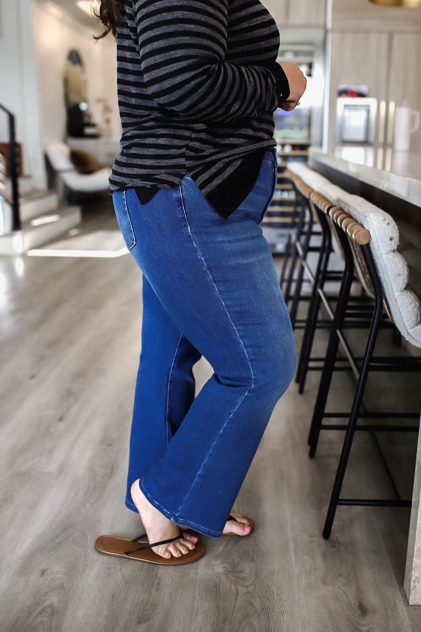 bytos Full Size Cat's Whiskers Mid Rise Ankle Jeans