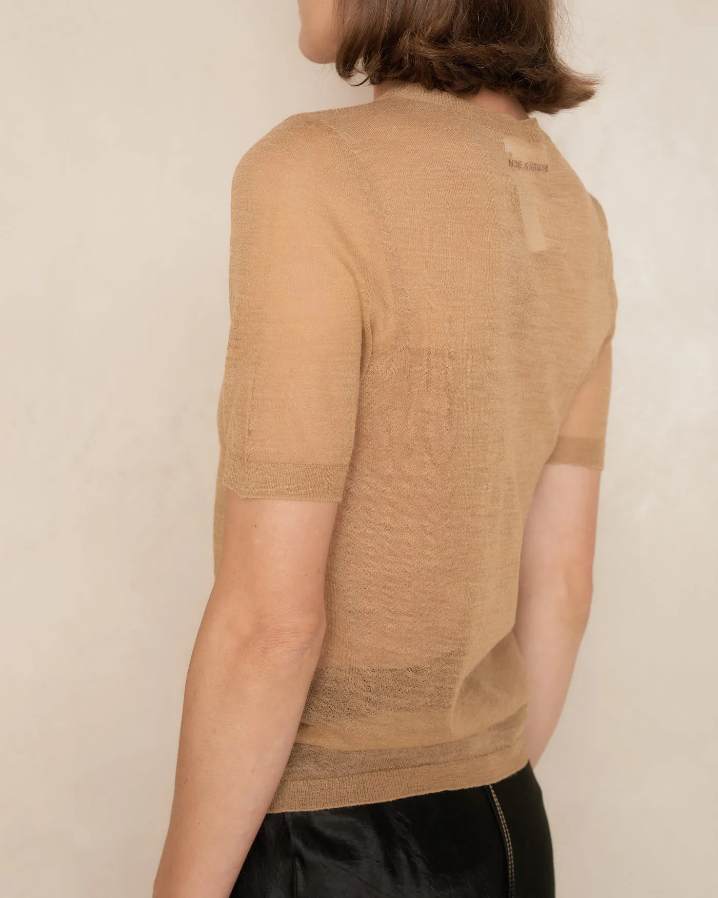 Camel Beige Knit Top