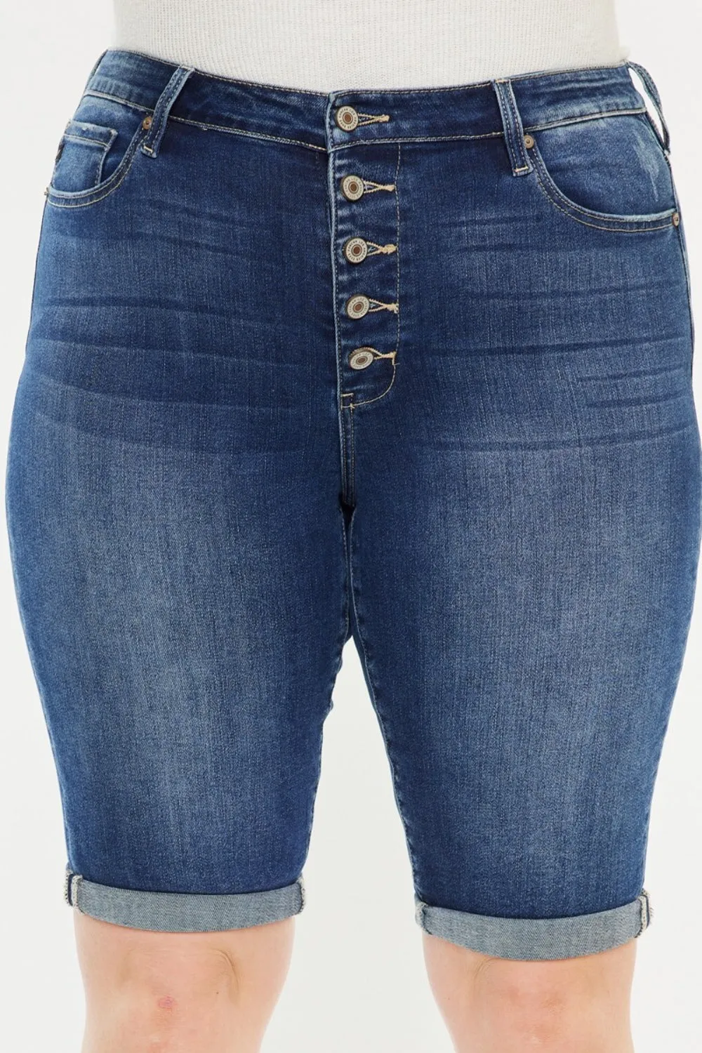 Cat's Whiskers Button Fly Denim Shorts