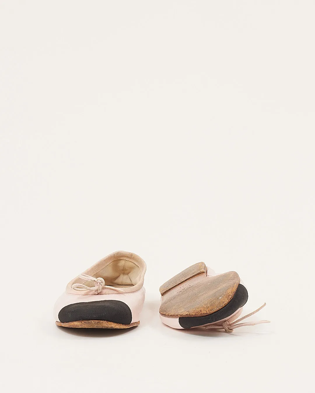 Chanel Light Pink Leather Cap Toe Ballerina Flats - 38.5