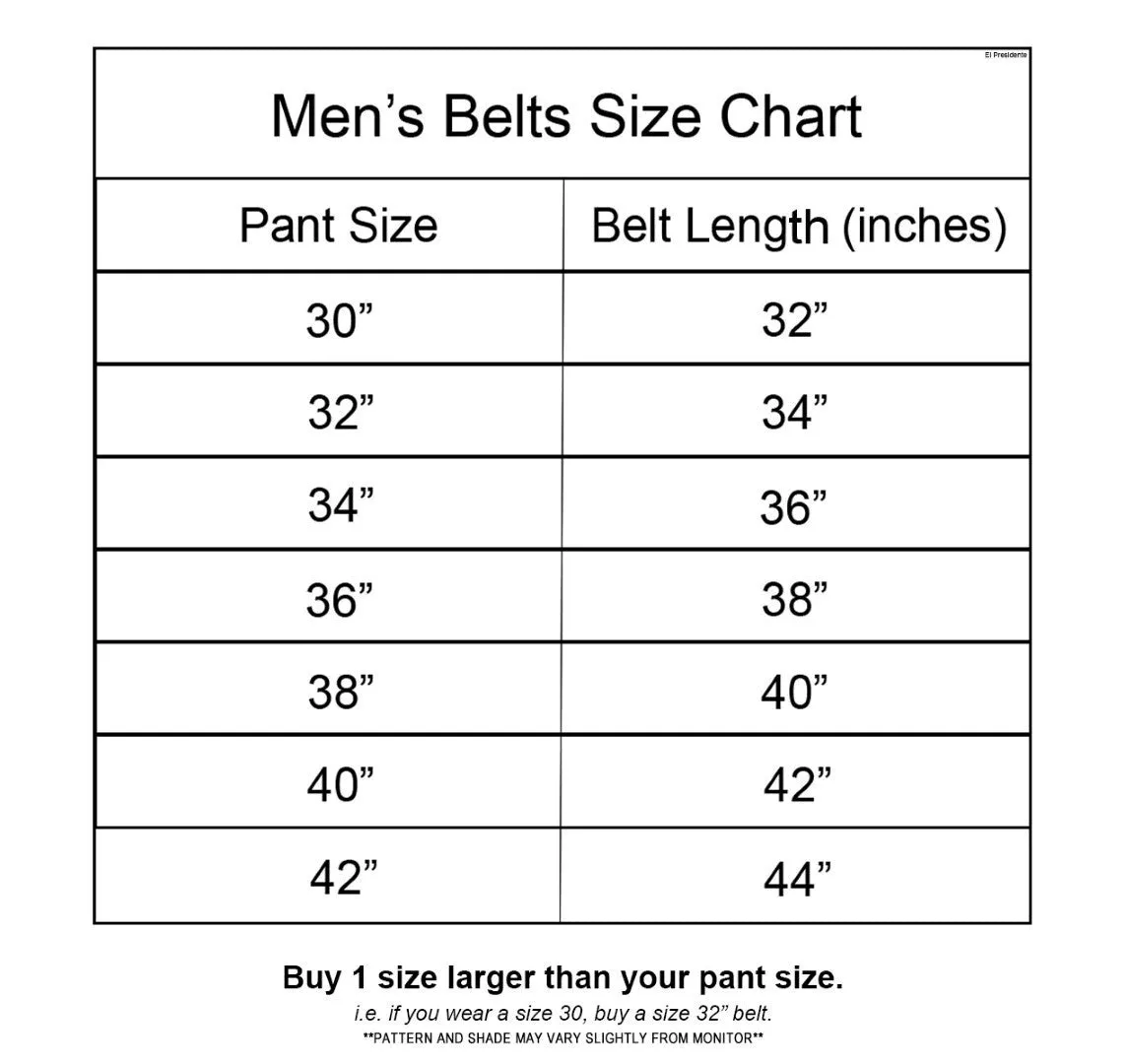 Chedron Western Cowboy Belt Tooled Leather - Silver Buckle