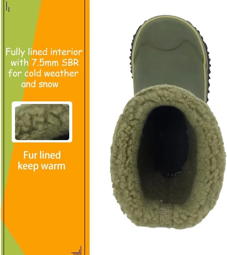 CNSBOR Kids Snow Rain Boot Waterproof Cold Weather Shoes for Toddlers Outdoor Winter Boots