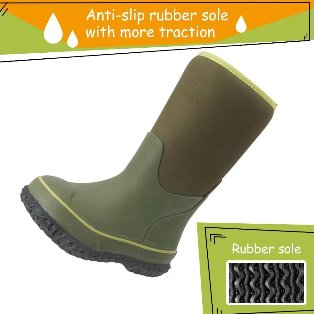 CNSBOR Kids Snow Rain Boot Waterproof Cold Weather Shoes for Toddlers Outdoor Winter Boots
