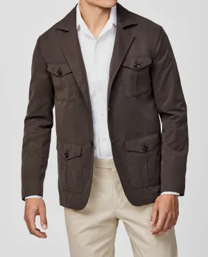 DeBall Belseta Chocolate Brown Peached Water Repellent Technical Lightweight Fabric