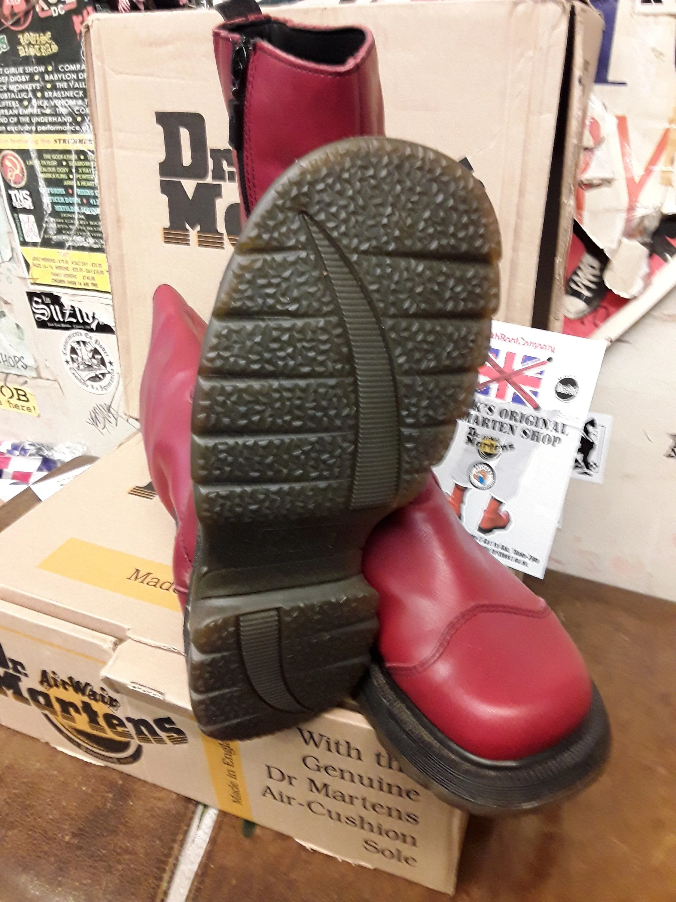 Dr Martens 9913  Red Biker Style Boot Size 5