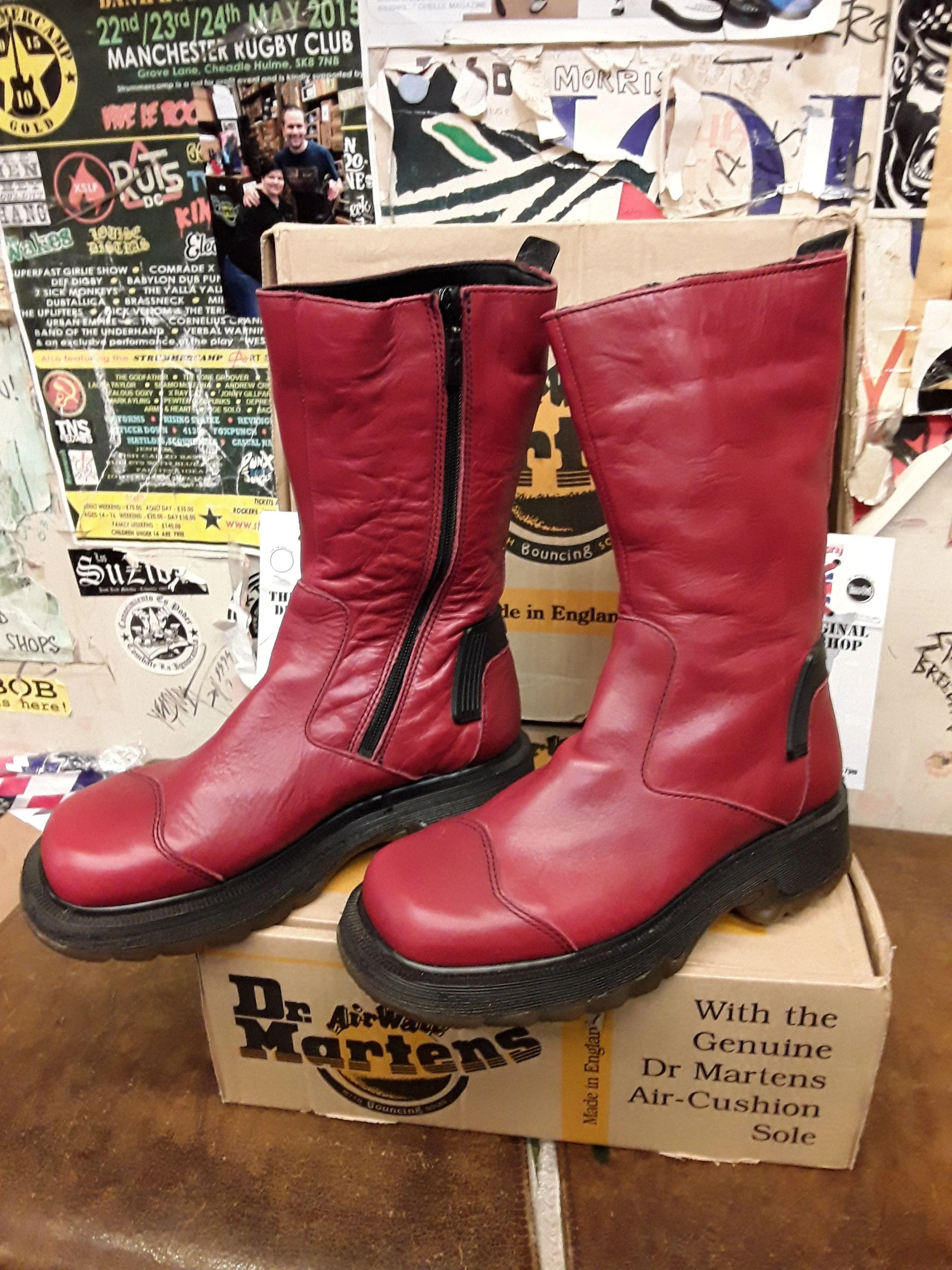 Dr Martens 9913  Red Biker Style Boot Size 5