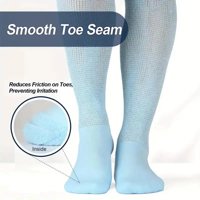 Extra Loose Nursing Socks Knee-High Diabetic Socks(2 Pairs)