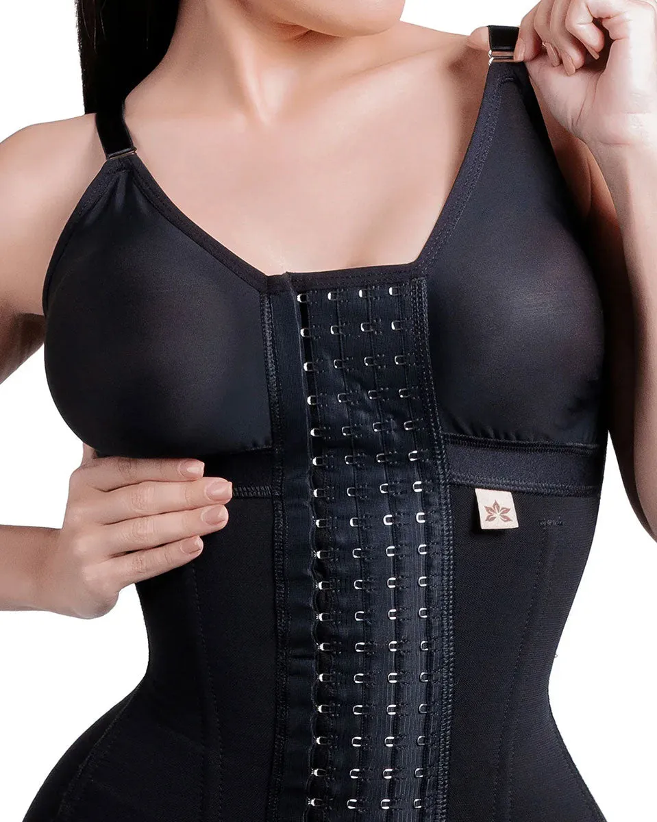 Fajas Tributo 1017H Slim Silhouette Colombian Faja Corset With Bra High Compression for Post-Op Recovery and Daily Comfort