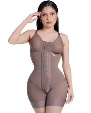 Fajas Tributo 1017H Slim Silhouette Colombian Faja Corset With Bra High Compression for Post-Op Recovery and Daily Comfort