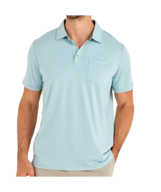 Free Fly Bamboo Heritage Polo Light Blue