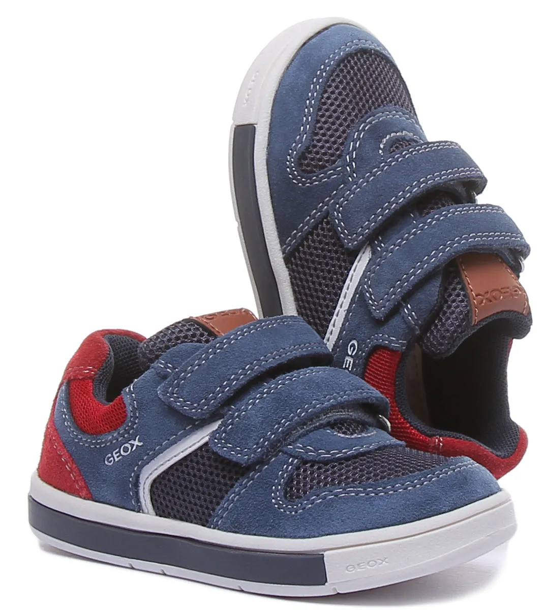 Geox B Trottola In Navy Red