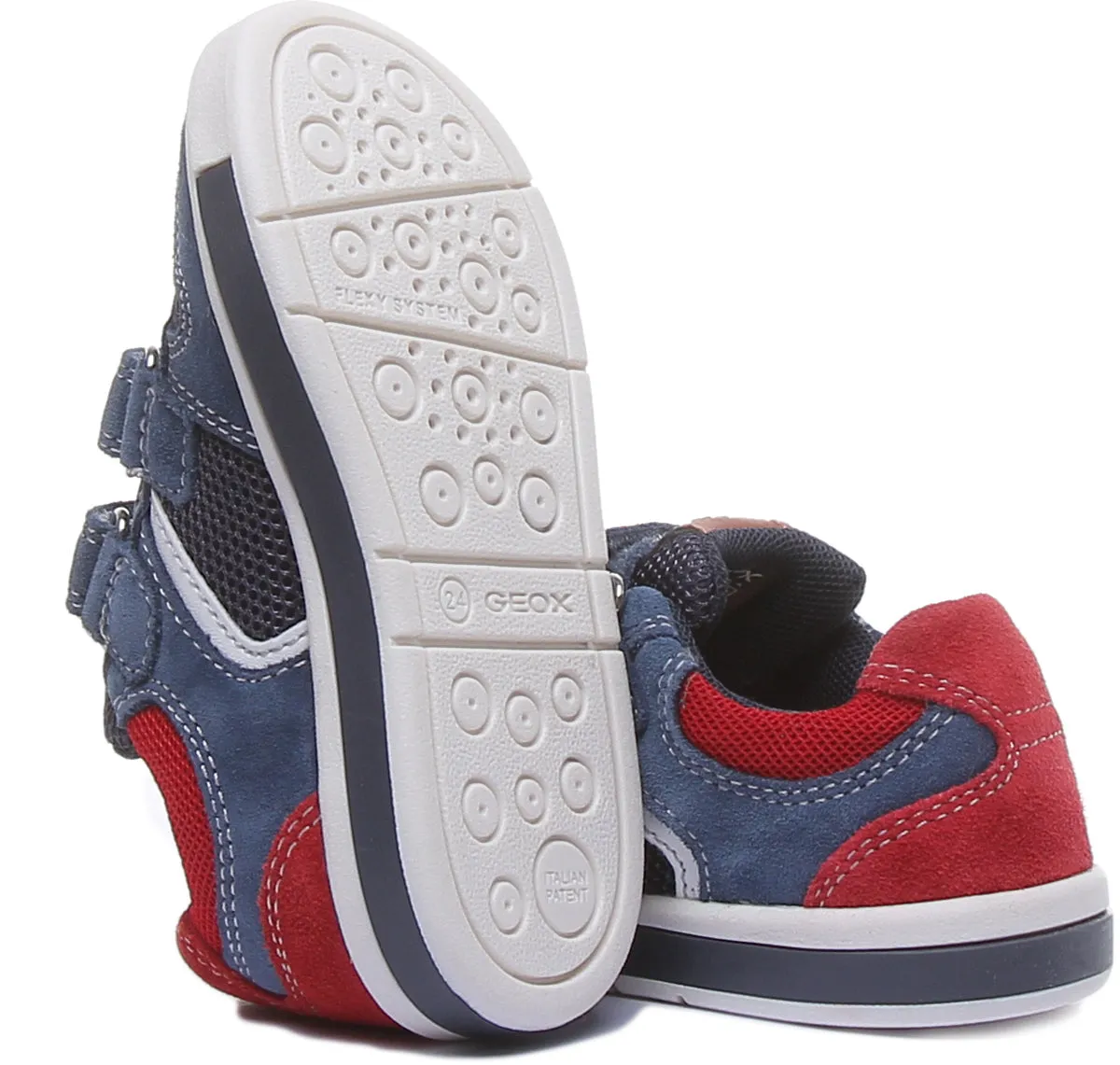 Geox B Trottola In Navy Red