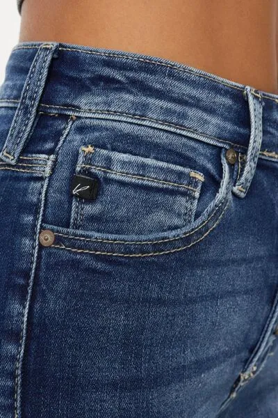 Hazel Blues® |  Kancan Cat's Whiskers Button Fly Denim Shorts