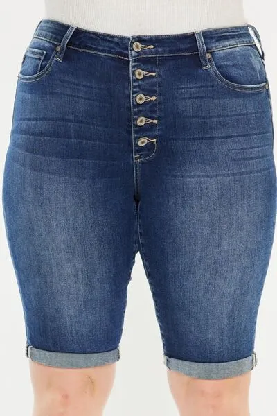 Hazel Blues® |  Kancan Cat's Whiskers Button Fly Denim Shorts