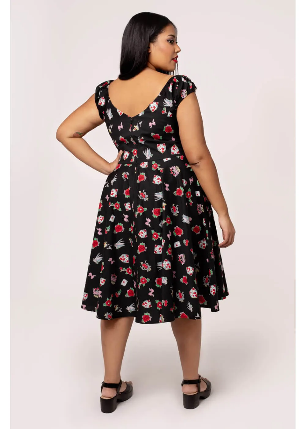 Hell Bunny Carlotta 50's Swing Dress Black