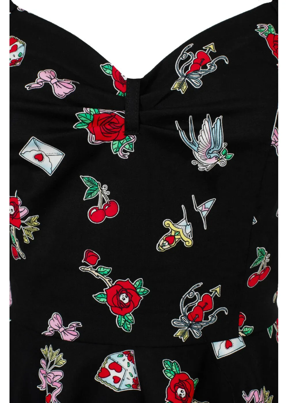 Hell Bunny Carlotta 50's Swing Dress Black