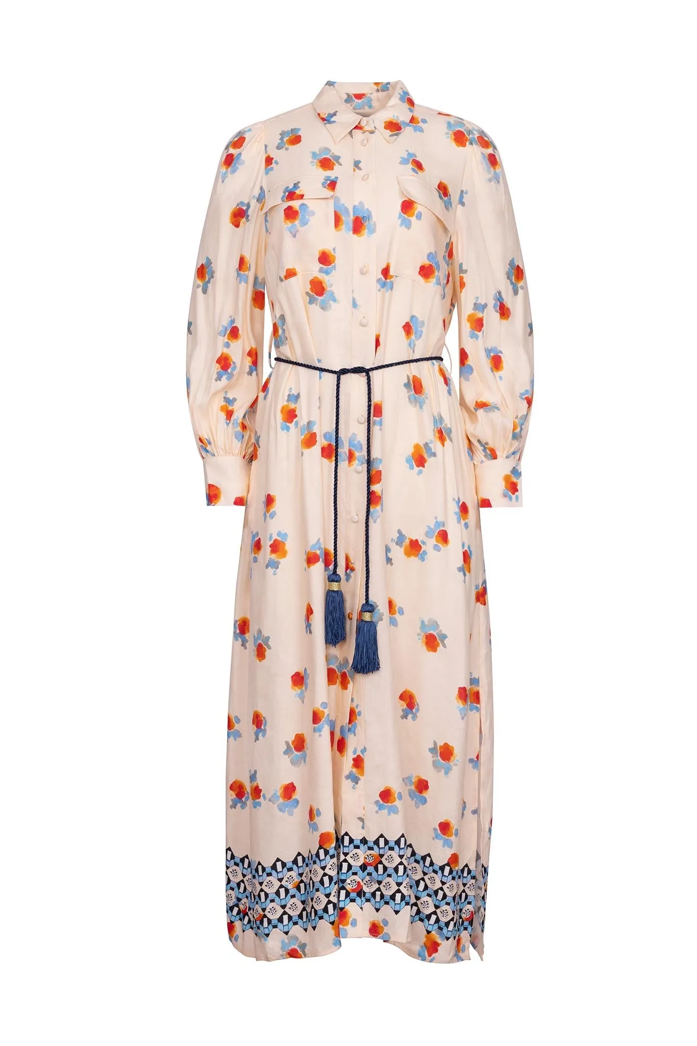 Hunter Bell Wilder Dress in Watercolor Floral Border