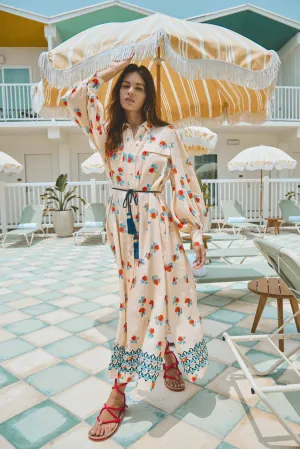 Hunter Bell Wilder Dress in Watercolor Floral Border