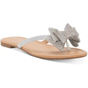INC Womens Mabae Bow Embellished Flat Sandals