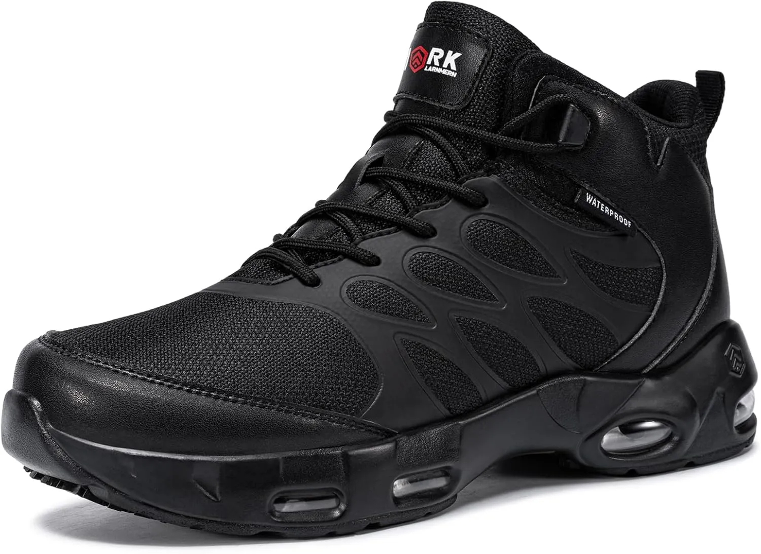 LARNMERN Men Non Slip Boots Restaurant Service Breathable Mesh Waterproof Outdoor Shoes Slip Resistant Work Ankle Boot Chef Zapatos Trabajo Casual Hiking Sneakers