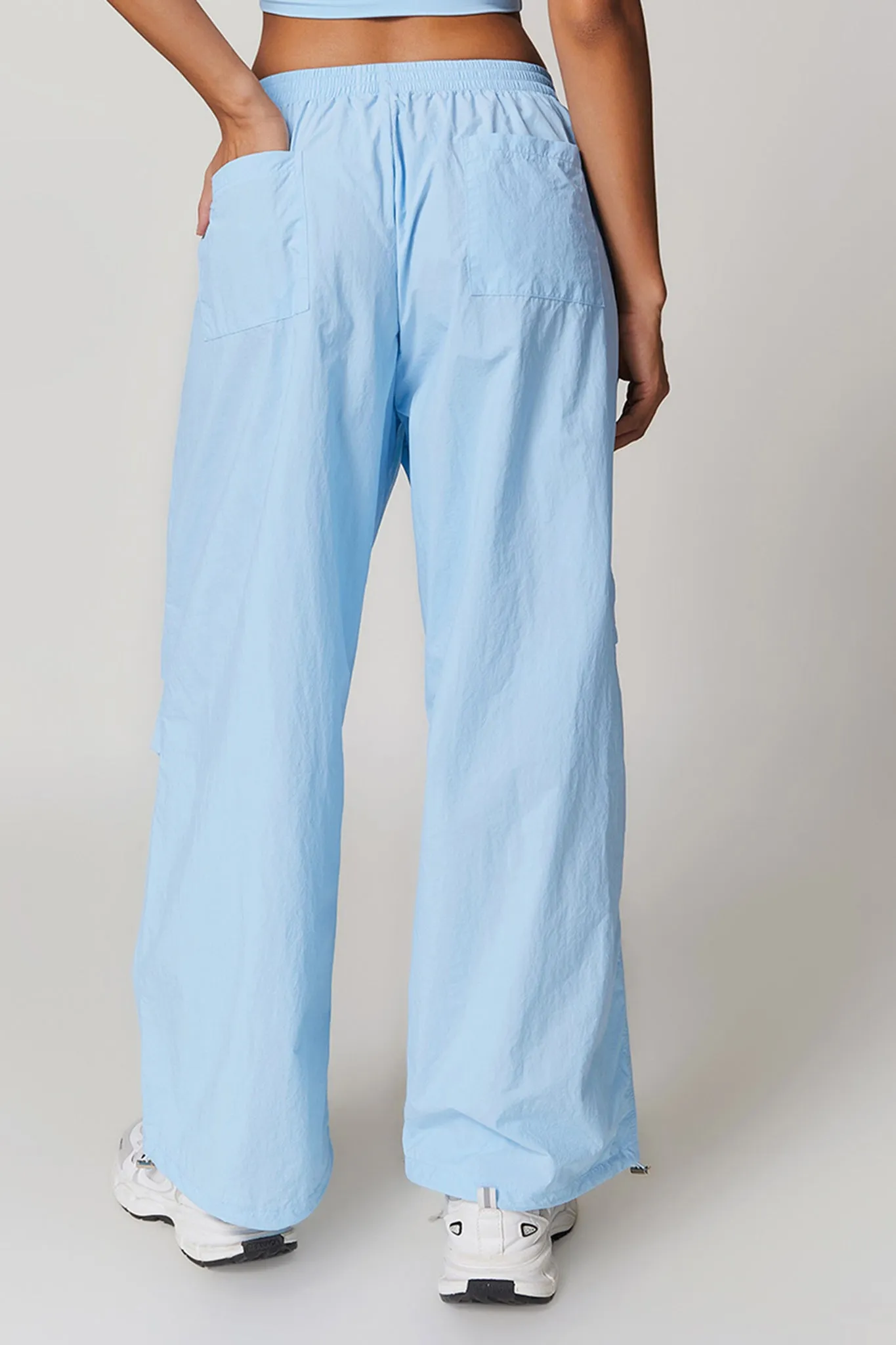 Lightweight Windbreaker Parachute Pants - Blue