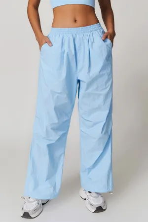 Lightweight Windbreaker Parachute Pants - Blue