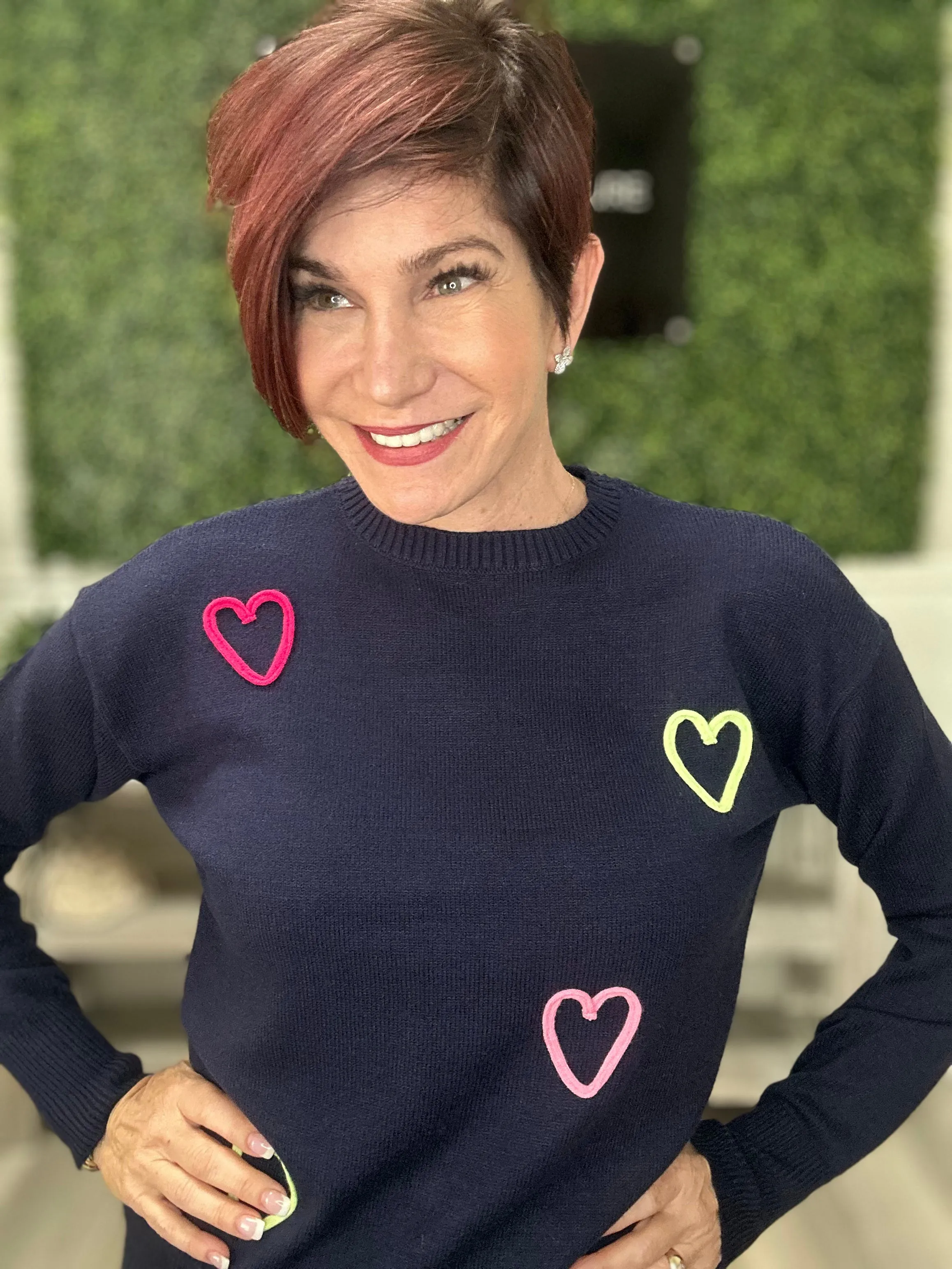 Long Sleeve Heart Sweater