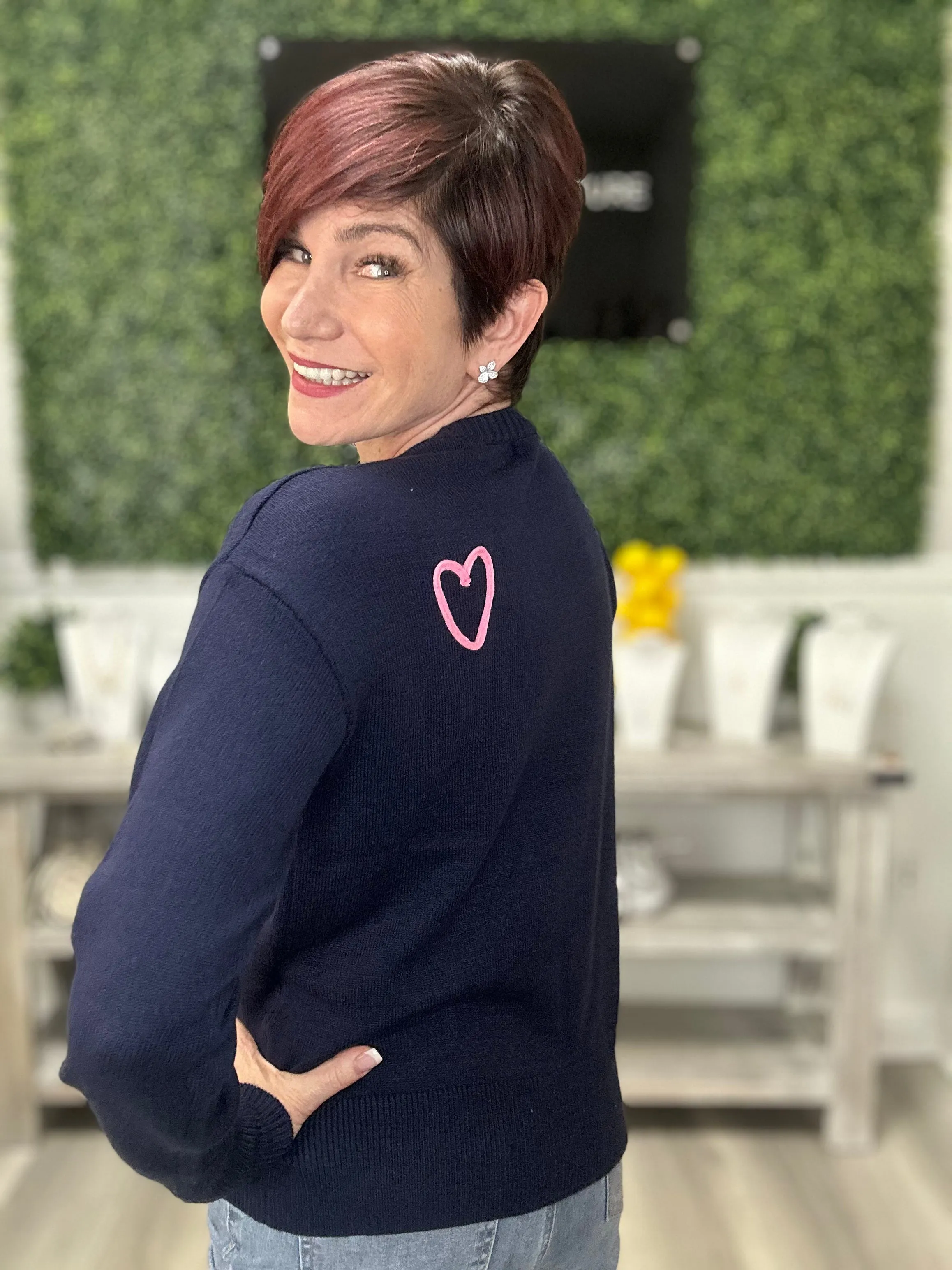 Long Sleeve Heart Sweater