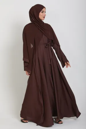 Mahogany Umbrella Cut Closed Abaya