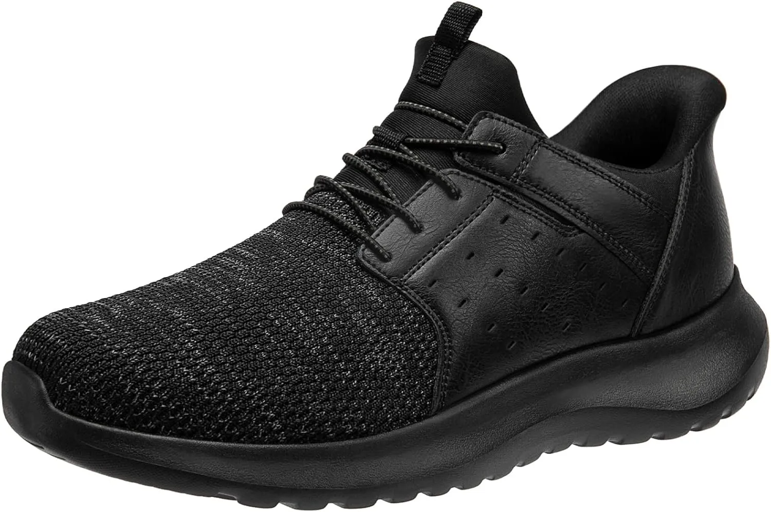 Men Walking Casual Sneaker Arch Support Memory Foam Mesh Light Black