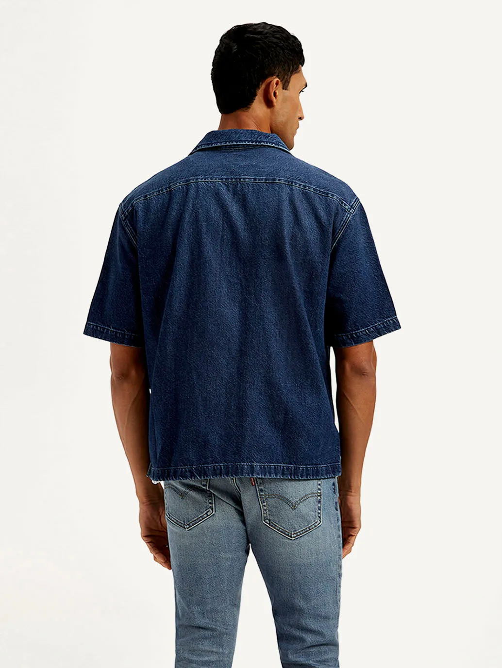 Men's Resort Collar Solid Oversized Shirt