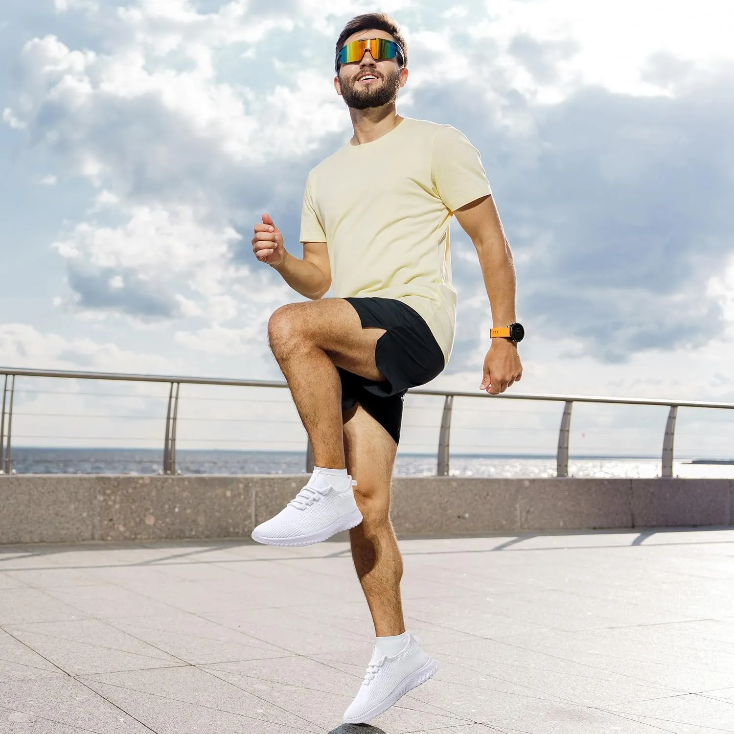 Mens Running Shoes Tennis Shoes Walking Gym Sneakers Lightweight Non Slip Mesh Casual Workout Sneakers