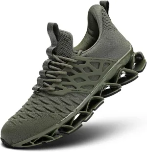 Mens Slip on Walking Shoes Running Blade Tennis Casual Fashion Sneakers Comfortable Non Slip Gym Athletic Sport Trainers