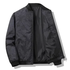 Men's Spring Autumn Printed Windbreaker - Slim Fit Bomber Jacket