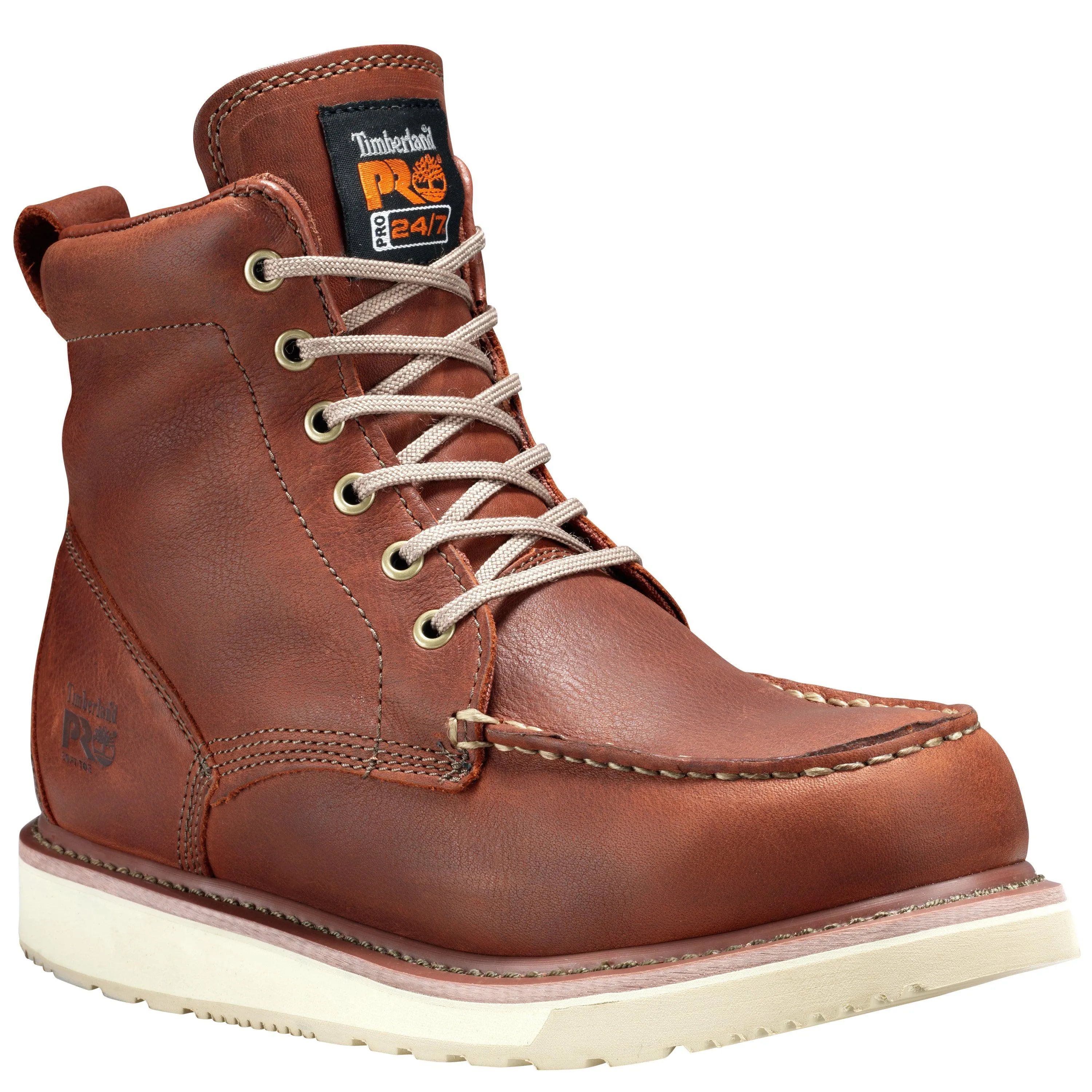 Men's Wedge 6" Moc Soft Toe Work Boot - Rust
