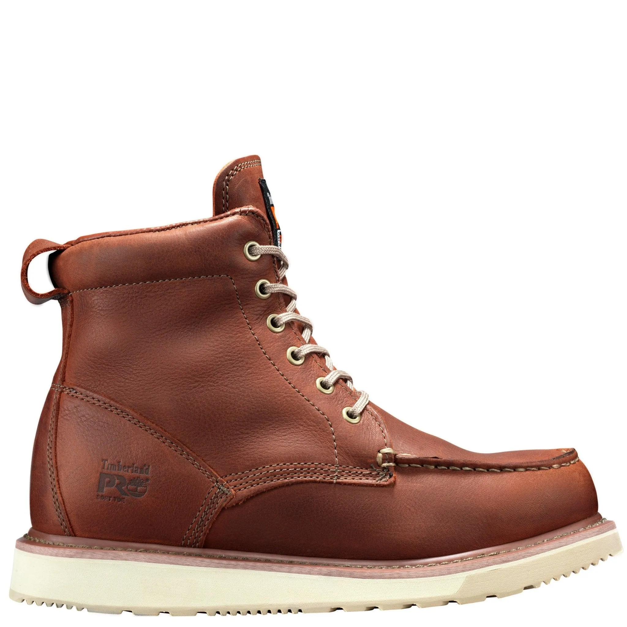 Men's Wedge 6" Moc Soft Toe Work Boot - Rust