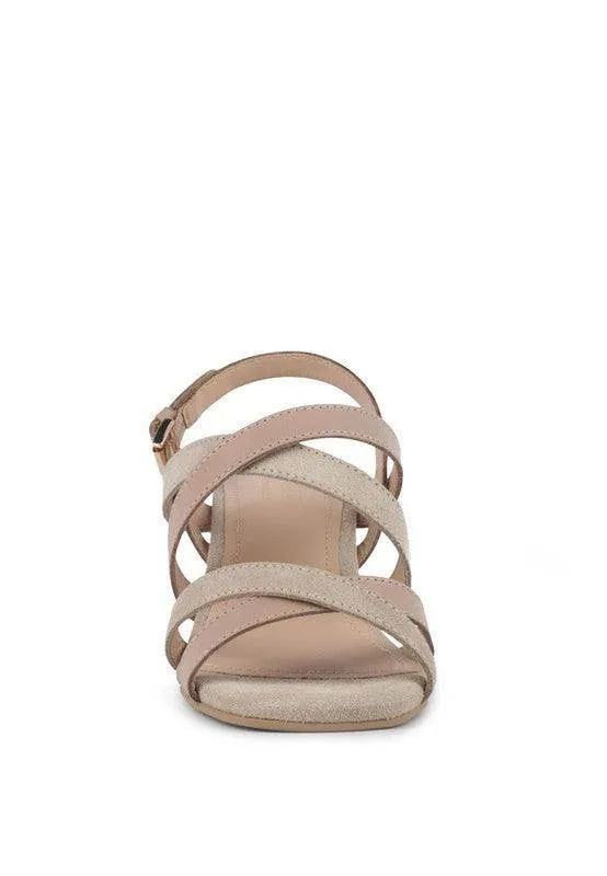 Mon Lapin High Block Heel Leather Sandal
