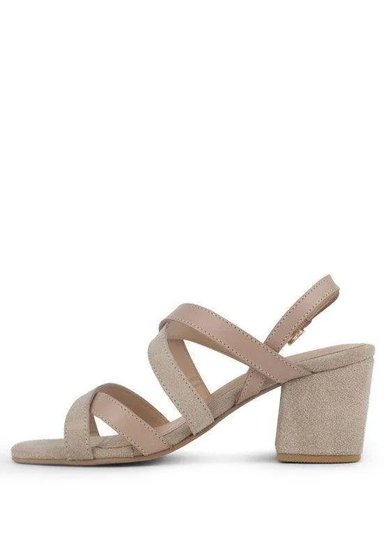 Mon Lapin High Block Heel Leather Sandal