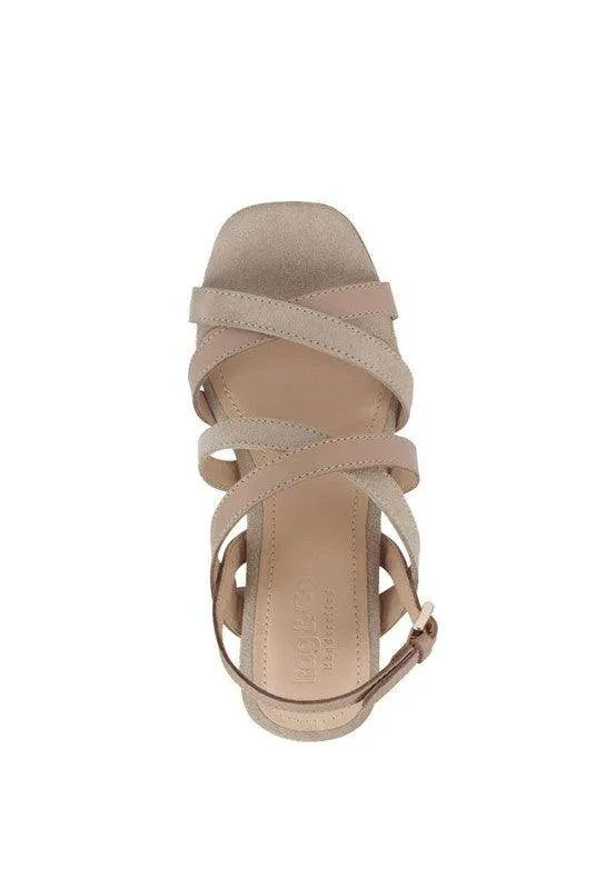 Mon Lapin High Block Heel Leather Sandal