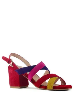 Mon Lapin High Block Heel Leather Sandal