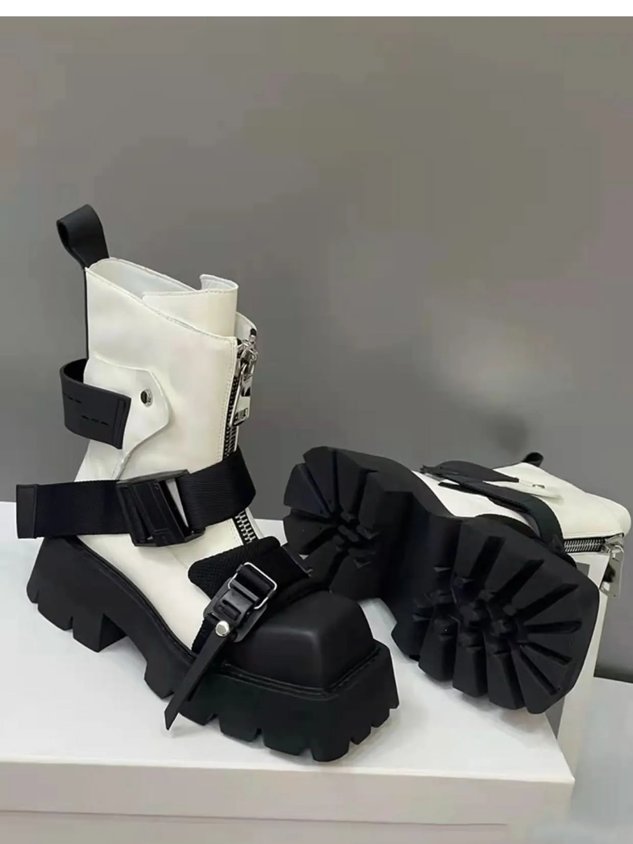 Moto Boots for Women with Square Heel & Zipper | Stylish