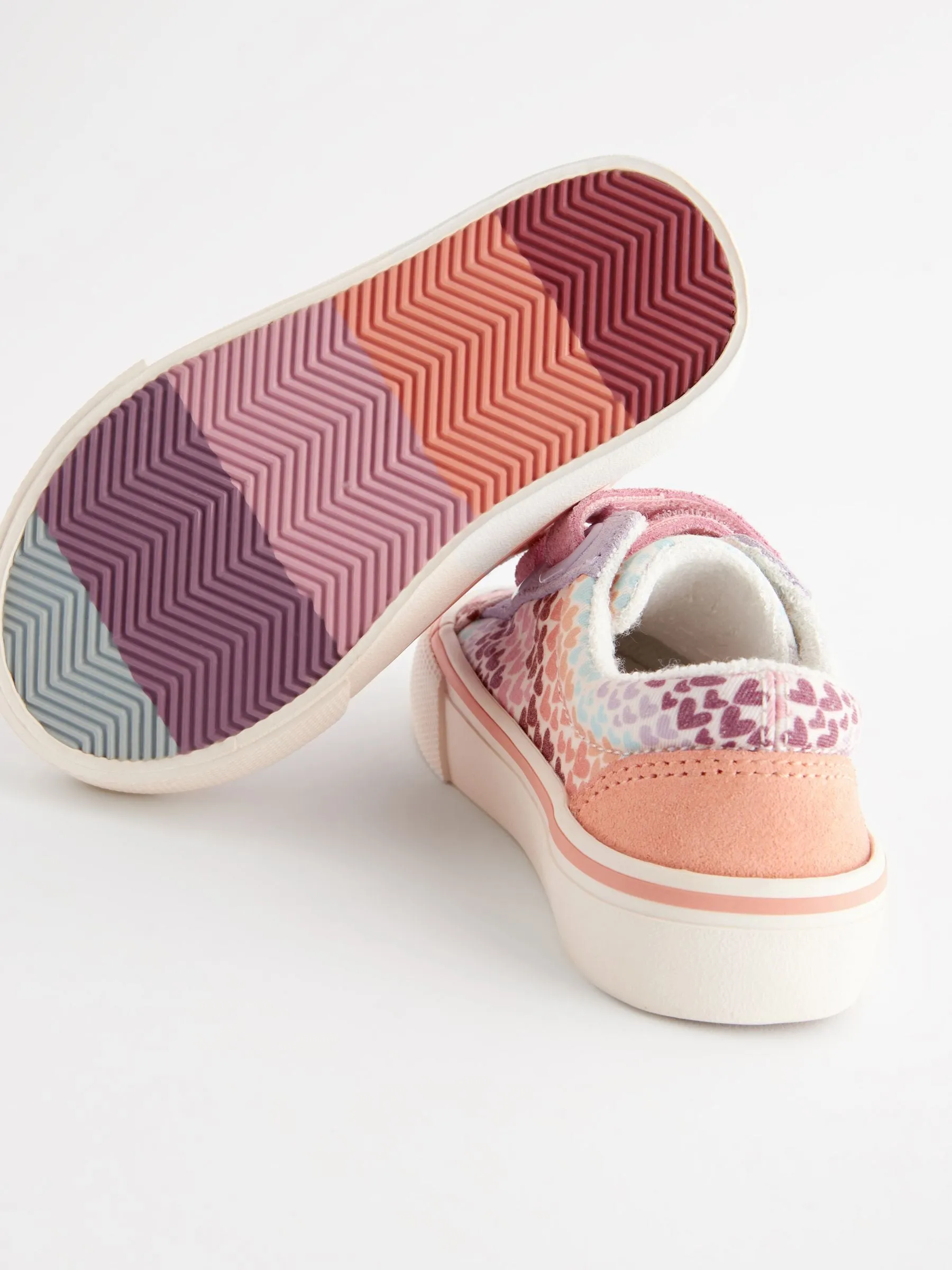 Multi Hearts Touch Fasten Strap Trainers