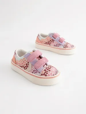 Multi Hearts Touch Fasten Strap Trainers